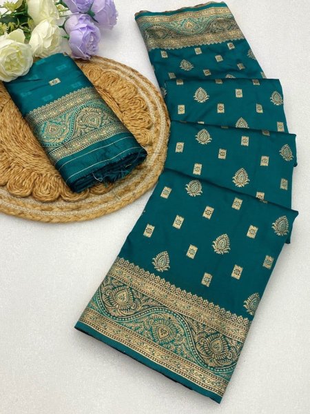 Self Elampillai Silk Rich Copper Zari Weaving Pallu Saree